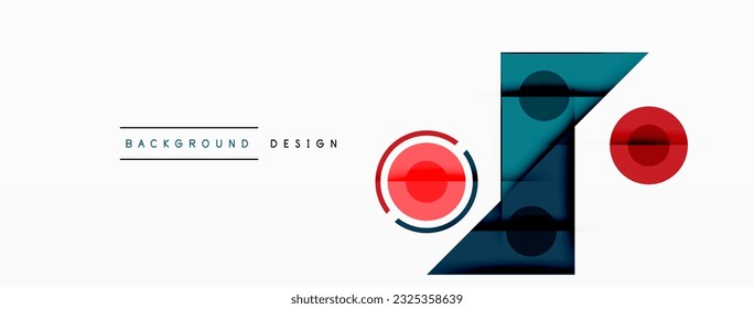 Colorful triangles and circles abstract background. Design for wallpaper, banner, background, landing page, wall art, invitation, prints, posters
