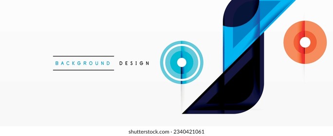 Colorful triangles and circles abstract background. Design for wallpaper, banner, background, landing page, wall art, invitation, prints, posters