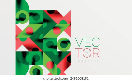 Colorful triangles circles square geometric design. Abstract background for wallpaper, banner, backdrop, card, book Illustration, landing page