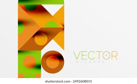 Coloridos triángulos círculos cuadrado diseño geométrico. Fondo Abstractas para Fondo de pantalla, Anuncio, fondo, tarjeta, libro Ilustración, página de destino