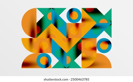 Diseño geométrico cuadrado de triángulos coloridos. Fondo Abstractas para el Fondo de pantalla, Anuncio, telón de fondo, tarjeta, libro Ilustración, página de destino
