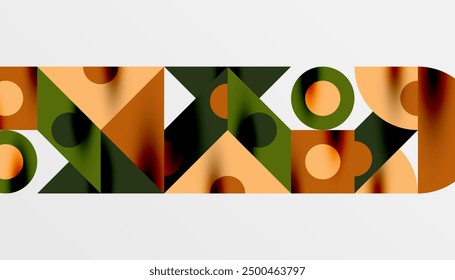 Colorful triangles circles square geometric design. Abstract background for wallpaper, banner, backdrop, card, book Illustration, landing page