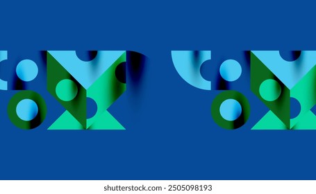 Colorful triangles circles square geometric design. Abstract background for wallpaper, banner, backdrop, card, book Illustration, landing page