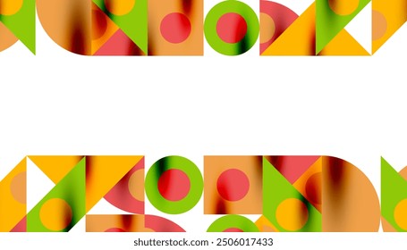Colorful triangles circles square geometric design. Abstract background for wallpaper, banner, backdrop, card, book Illustration, landing page