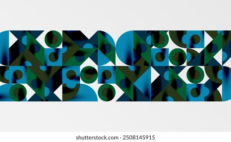 Colorful triangles circles square geometric design. Abstract background for wallpaper, banner, backdrop, card, book Illustration, landing page