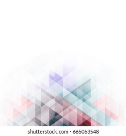 Colorful triangles design. Abstract vector background with geometric technology pattern and stripe for your title or headline.