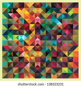 Colorful Triangles Modern Abstract Mosaic Design Pattern