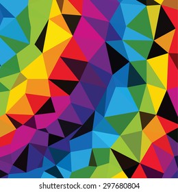 Colorful Triangles Pattern  background. Clip-art