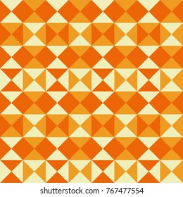 Colorful triangles pattern, retro pattern of geometric shapes. Colorful abstract geometric seamless pattern, vector. Colorful mosaic backdrop. Geometric background
