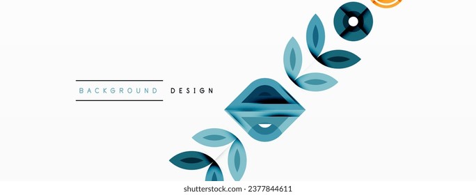 Colorful triangles and round shapes background. Template for wallpaper, banner, presentation, background