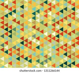 Colorful triangles. Seamless pattern. Abstract background.