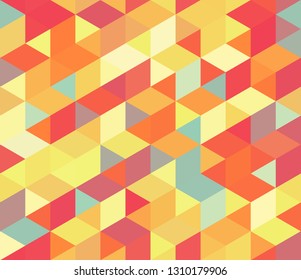 Colorful triangles seamless pattern. Multicolor background for design.