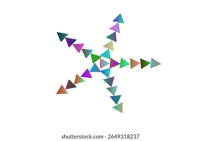 Motif Starburst Triangles colorés avec symétrie radiale pour les marques, les présentations, les arrière-plans de Webs, les affiches, les Effets visuels, les emballages et les projets d'art numérique