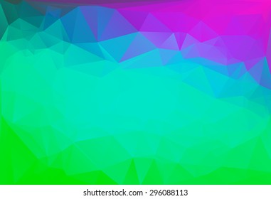 Colorful triangles. Vector background of geometric shapes. Geometric background. Transition bright colors.