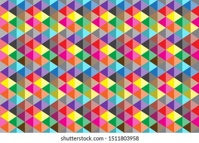 Colorful triangular abstract background, colored triangles, pixel mosaic, vector illustration