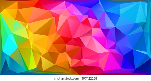 Colorful triangular abstract background. Vector illustration. 