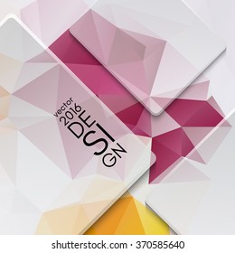 Colorful triangular abstract design template. Vector illustration.