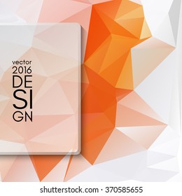 Colorful triangular abstract design template. Vector illustration.