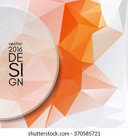 Colorful triangular abstract design template. Vector illustration.