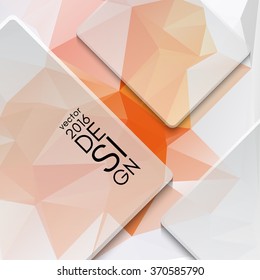 Colorful triangular abstract design template. Vector illustration.