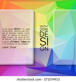 Colorful triangular abstract design template. Vector illustration.