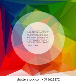 Colorful triangular abstract design template. Vector illustration.