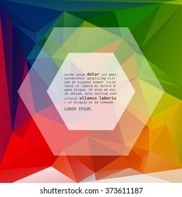Colorful triangular abstract design template. Vector illustration.