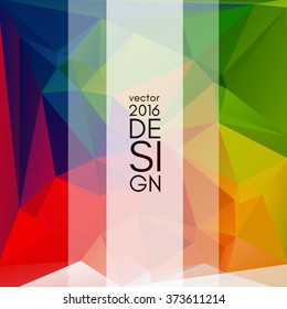 Colorful triangular abstract design template. Vector illustration.