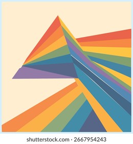 A colorful, triangular abstract illustration with a dynamic line pattern that creates a modern and energetic impression.