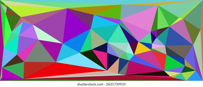 Colorful triangular background with triangular polygonal geometric shapes and vibrant stylish