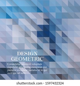 Colorful triangular mosaic background, vector illustration, creative business design templates