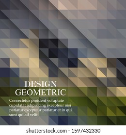 Colorful triangular mosaic background, vector illustration, creative business design templates
