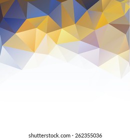 colorful triangular pattern on top background and space on below side, vector illustration