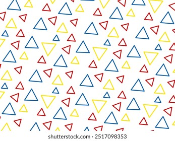 Colorful Triangular pattern in white background, Vector Illustration.