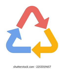 colorful triangular rotating arrow.
Easy-to-use vector data.