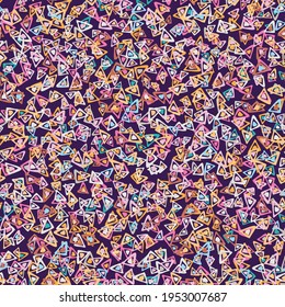 colorful triangular shapes toss seamless vector pattern