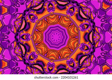 Colorful Tribal Ethnic Festive Abstract Floral Vector Pattern