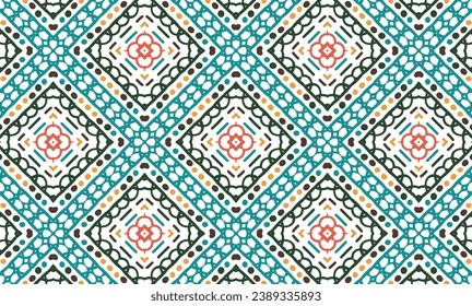 COLORFUL TRIBAL GEOMETRIC FABRIC PATTERN