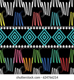Colorful tribal Navajo vector seamless pattern . Aztec abstract geometric art print. ethnic ornament. Vector modern texture for wallpapers, cloth design, fabric, paper, textile.