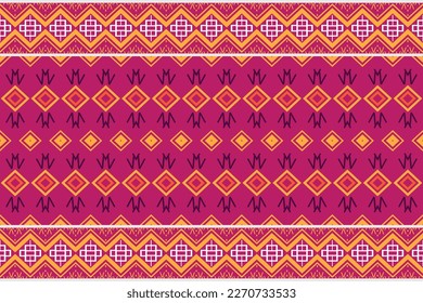 The colorful tribal pattern design. Geometric ethnic pattern traditional Design It is a pattern geometric shapes. Create beautiful fabric patterns. Design for print. Using in the fashion industry.