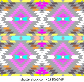 Colorful tribal seamless pattern