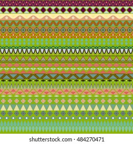 Colorful tribal vintage ethnic seamless pattern, geometric print, fabric, cloth design, wallpaper, wrapping.