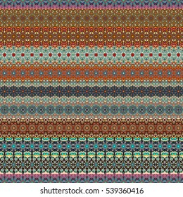 Colorful tribal vintage ethnic seamless pattern, geometric print, fabric, cloth design, wallpaper, wrapping