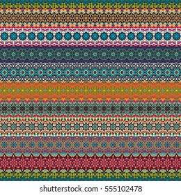 Colorful tribal vintage ethnic seamless pattern, geometric print, fabric, cloth design, wallpaper, wrapping