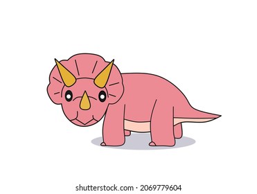 colorful triceratops illustration vector suitable for any graphic design related project.