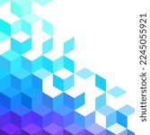 Colorful tridimensional blocks decorative background with copy space