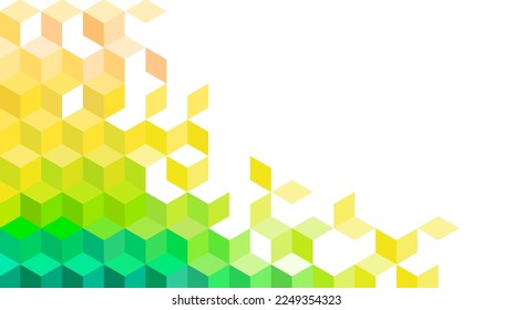 Colorful tridimensional blocks decorative background with copy space