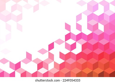 Colorful tridimensional blocks decorative background with copy space