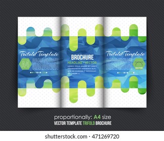 Colorful Tri-Fold Brochure Design. Corporate Leaflet, Cover Template