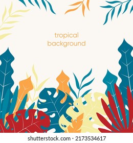 colorful tropical design for social media, advertising and print